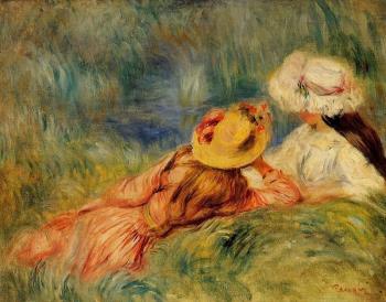 Pierre Auguste Renoir : Young Girls by the Water